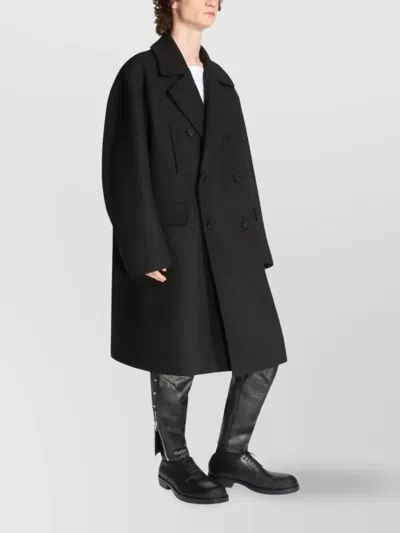 Dries Van Noten "racos" Coat In Black