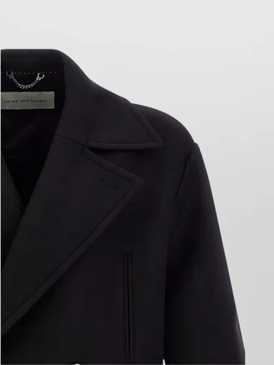 Dries Van Noten "racos" Coat In Black