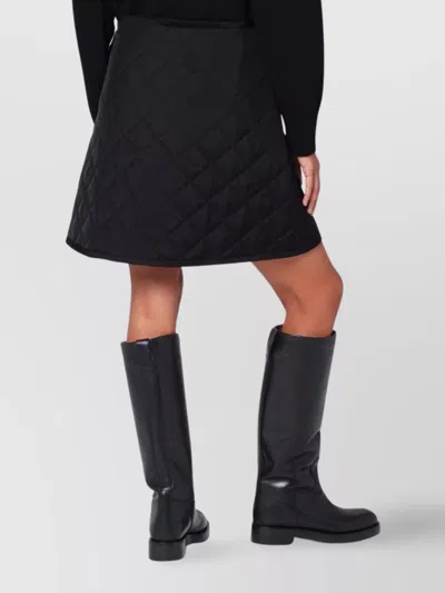 Jil Sander Black Quilted Skirt In Black