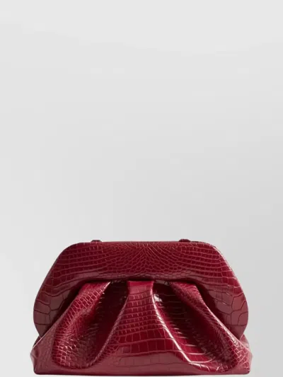 Themoirè Emera Clutch Plum Crocodile Effect