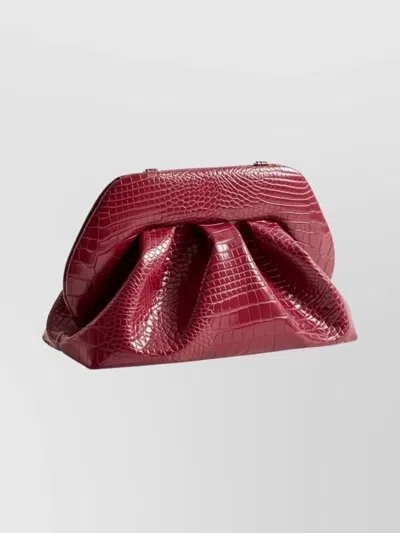 Themoirè Emera Clutch Plum Crocodile Effect