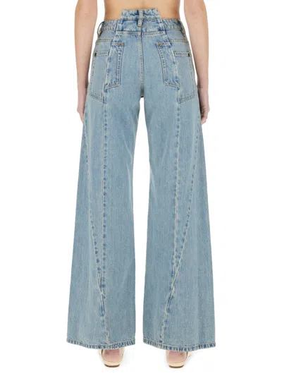 Maison Margiela Décortiqué Denim Jeans Blue In Blue