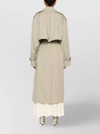 Totême Double-breasted Trench Coat Belted Waist In Neutral