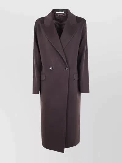 Tagliatore Double-breasted Coat Featuring Flap Pockets In Green