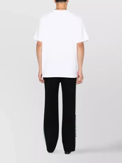 Casablanca White Cotton Short-sleeved T-shirt With Graphic Print In White