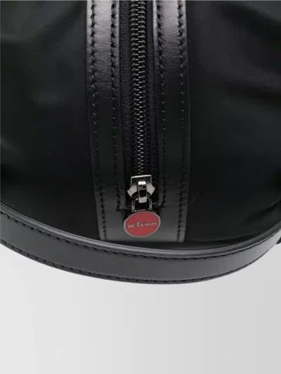 Kiton Rectangular Travel Case Front Pocket In Black