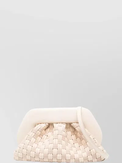 Themoirè Rectangular Suede Clutch Braided Strap