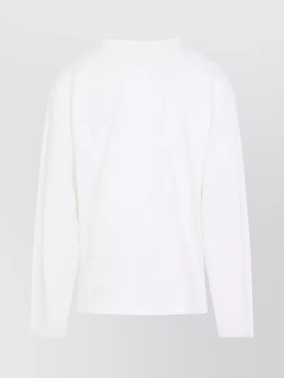 Lemaire White Cotton Long-sleeve T-shirt With Minimalist Design