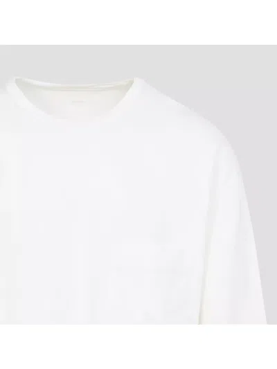 Lemaire White Cotton Long-sleeve T-shirt With Minimalist Design