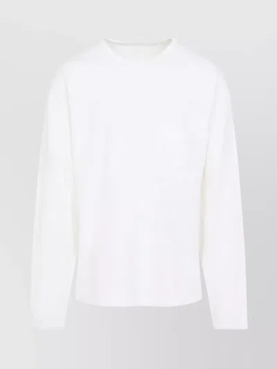 Lemaire White Cotton Long-sleeve T-shirt With Minimalist Design