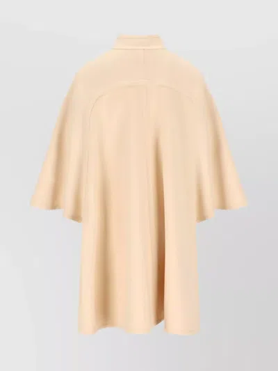 Valentino Stylish Coats With Flared Shape And Bows In Neutral