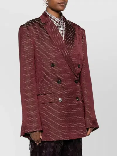Dries Van Noten Bafya 2350 W.w. Jacket With Pockets In Red