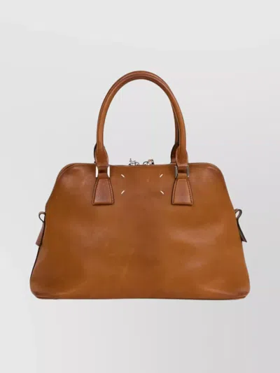 Maison Margiela Medium 5ac Loved To Death Leather Top Handle Bag In Brown