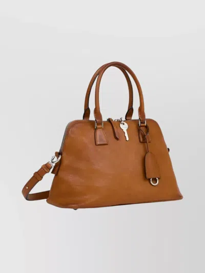 Maison Margiela Medium 5ac Loved To Death Leather Top Handle Bag In Brown