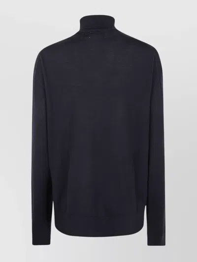 Laneus Knitted Turtleneck Man In Blue