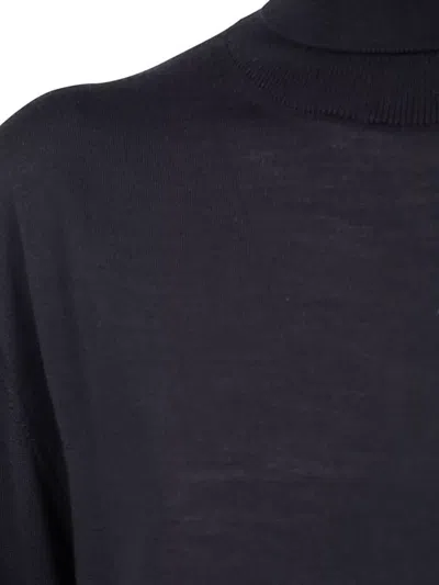 Laneus Knitted Turtleneck Man In Blue
