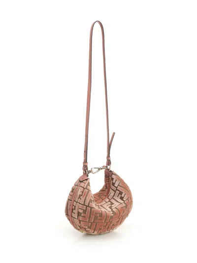 Fendi Graphy Mini Hobo Bag In Ff Jacquard Velvet