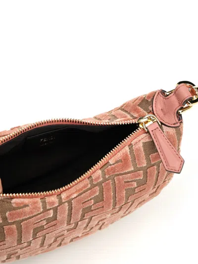 Fendi Graphy Mini Hobo Bag In Ff Jacquard Velvet