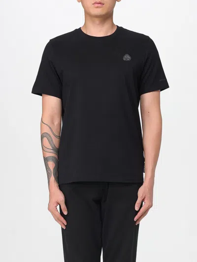 Moose Knuckles Short Sleeve Crescent T Shirt Black In Black