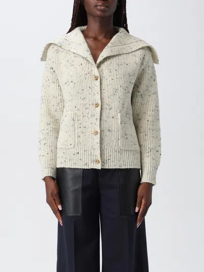 Bottega Veneta Ribbed Wool Cardigan With Knot Buttons In Multi