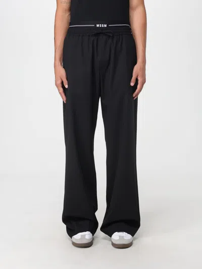 Msgm Wool Pants In Black