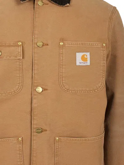 Carhartt Work In Progress Michigan Canvas Coat In Brown