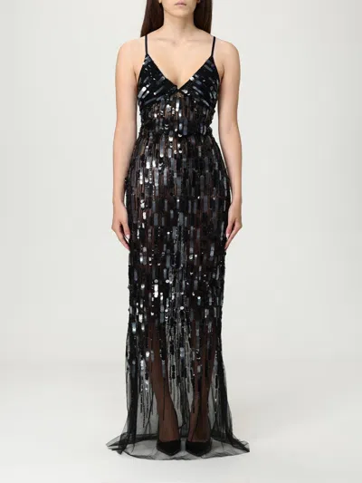 Elisabetta Franchi Sequin-embellishment Maxi Dress In Black