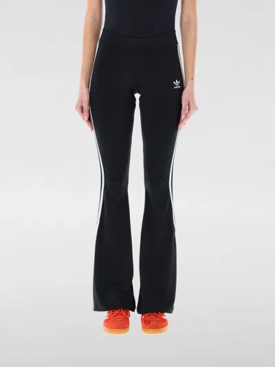 Adidas Originals Adicolor Three Stripe Flared Leggings In Black In Black