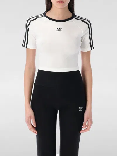 Adidas Originals Women's Originals Adicolor 3-stripes Baby T-shirt In White