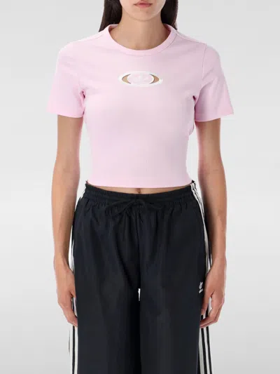 Adidas Originals 'campus 2000' Crop Top In Pink