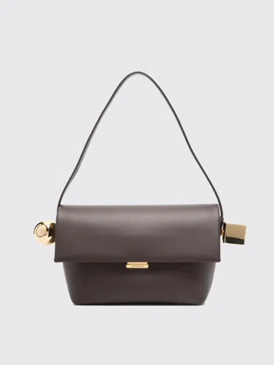 Jacquemus Round Cross-body Bag Top Handle In Brown