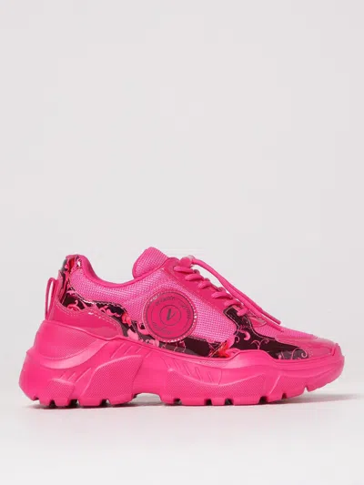 Versace Jeans Couture Logo-patch Chunky Sneakers In Pink