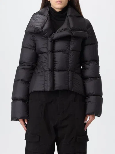 Rick Owens Woman Black Jackets In Blue