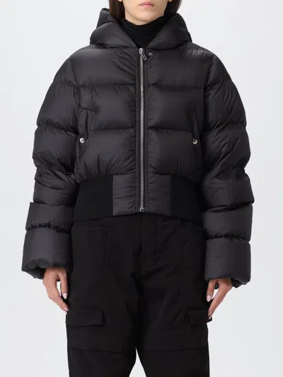 Rick Owens Down Jacket With Hood In Black