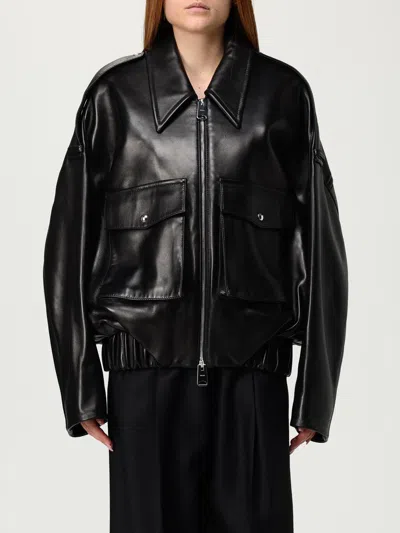 Khaite Owey Leather Jacket In Black