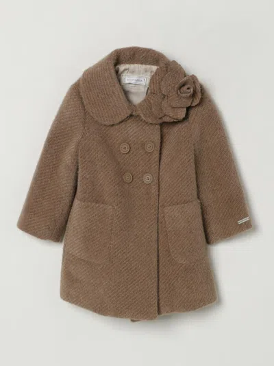 Monnalisa Coat  Kids Color Dove Grey In Brown