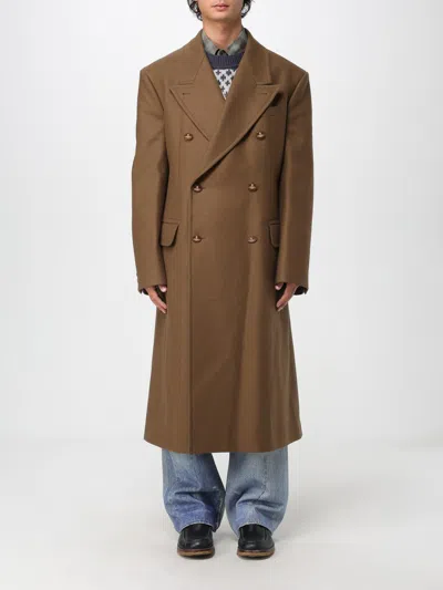 Vivienne Westwood Long Coat With Flap Pockets And Back Vent In Brown