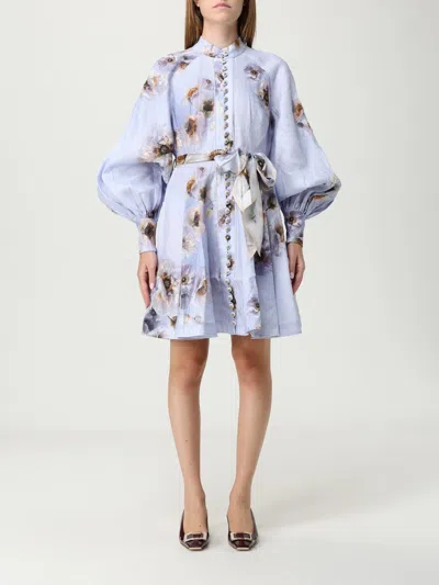 Zimmermann Hypnotic Mini Dress In Purple