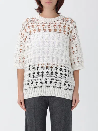 Brunello Cucinelli Sweater  Woman Color Beige In White