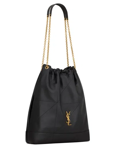 Saint Laurent Jamie Large Pochon Ysl Shoulder Bag In Quilted Lambskin Leather