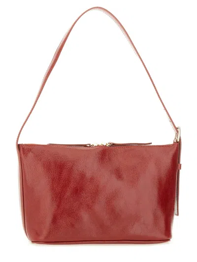 Apc A.p.c. Zippered Shoulder Bag With Top Handle In Red