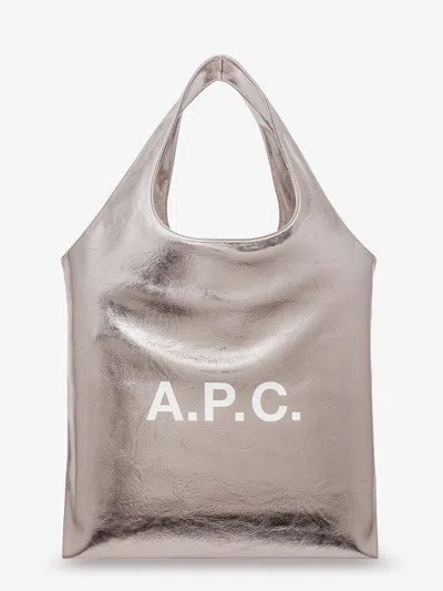 Apc A.p.c. Women Shoulder Bag With Maxi Logo Print In Pink