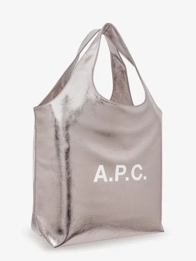 Apc A.p.c. Women Shoulder Bag With Maxi Logo Print In Pink