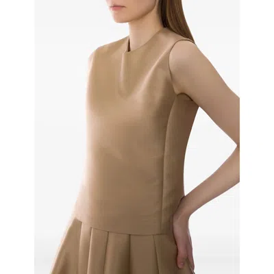 Alberta Ferretti Tops Neutral In Brown