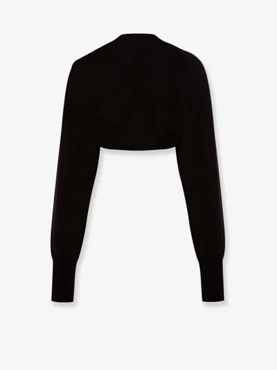 Alberta Ferretti Bottega Veneta Pale Meringue Cotton T-shirts And Polos In Black