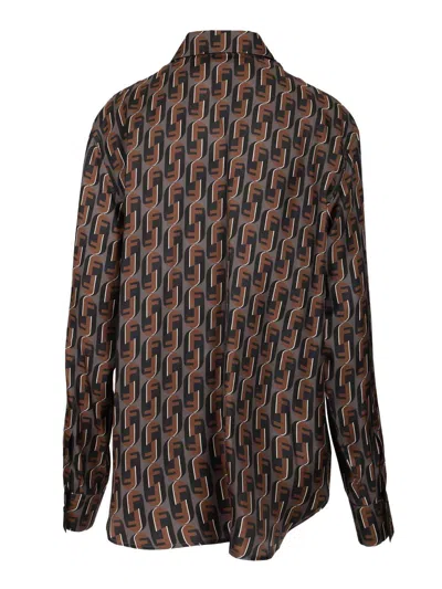 Fendi Shirt Silk Nity Shirts Multicolor In Multi