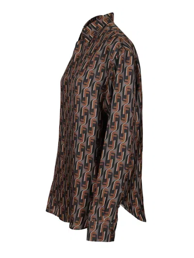 Fendi Shirt Silk Nity Shirts Multicolor In Multi