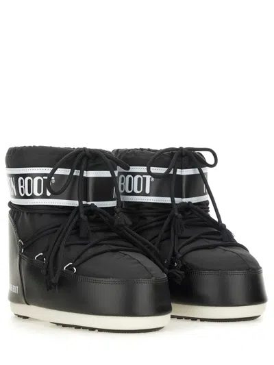 Moon Boot Black Icon Short Snow Boots