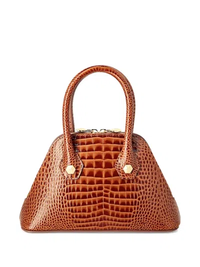 Philipp Plein Majestic Cocco Shiny Shoulder Bag In Brown
