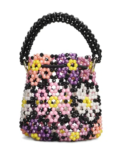 Bad At Math Lai Beuteltasche Mit Perlenblume In Multi